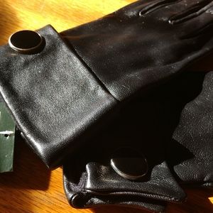 CHRISTMAS #8 NWT LEATHER polyester lined szM Gloves NWT